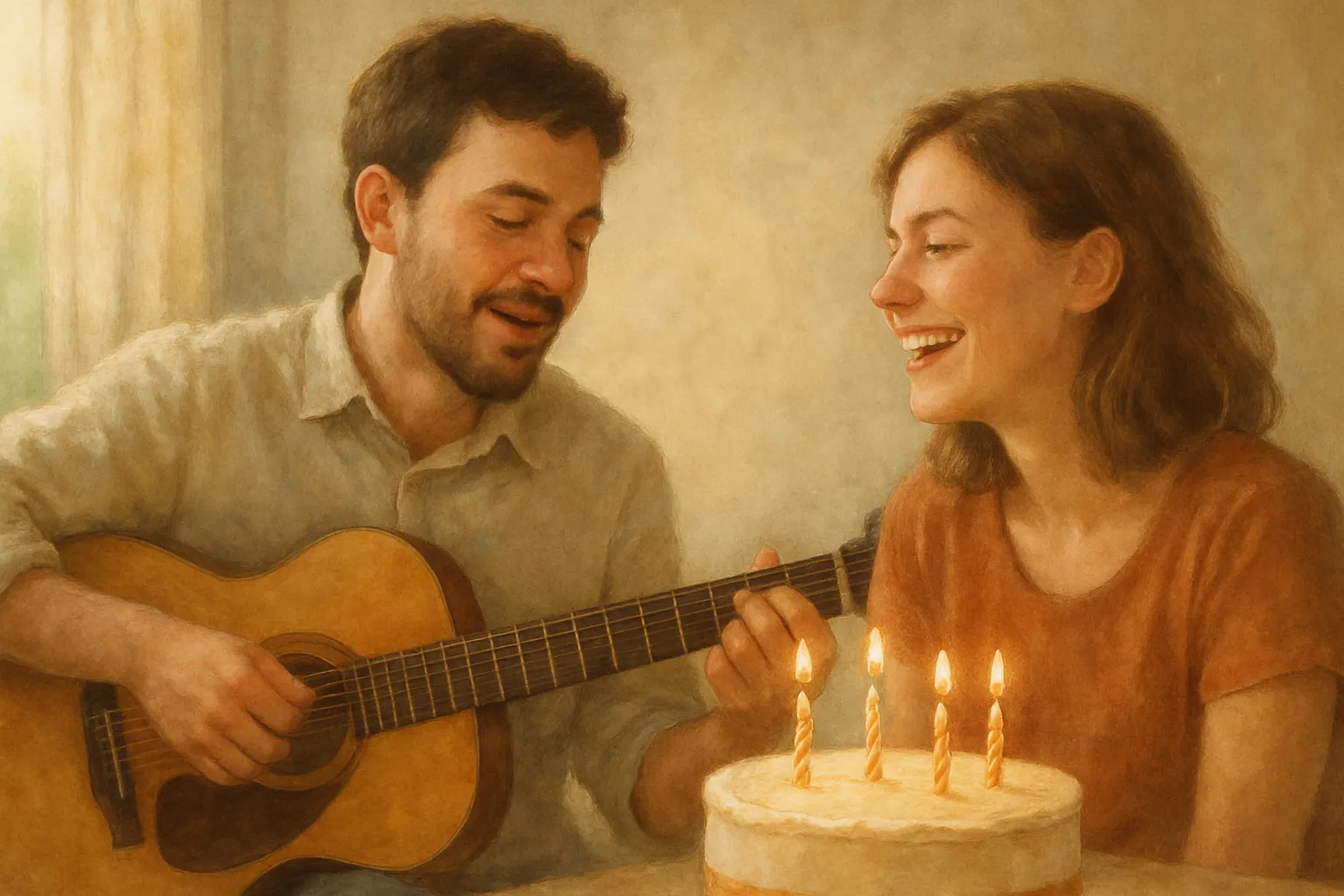 the happy birthday song, with their name in it