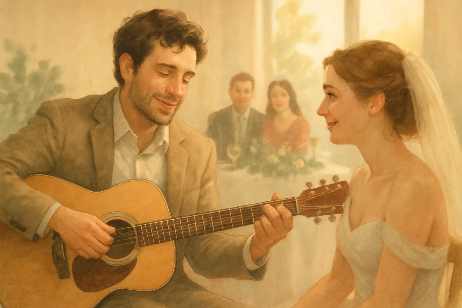 uma canção em vez de discurso de casamento: quando resulta